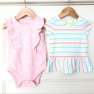Cat & Jack Top Baby Girl 12 Months - Set of Two